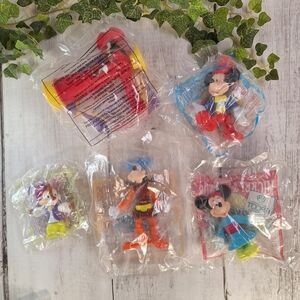 Vintage Disney McDonald's Happy Meal Toys: Mickey, Minnie, Goofy, Dale, Cpt Hook